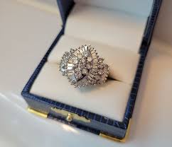 4½ ctw! 10K 2-Tone Gold Baguette & Brilliant Cut Diamond Ballerina Ring - 8.30g