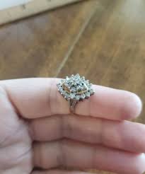 10k 10kt Diamond Cocktail Ring | eBay