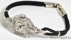 Vintage - Platinum 950 and Natural Diamond - Croton Women's Watch For Sale at 1stDibs