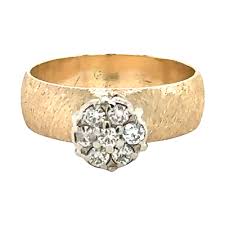 1/3ctw Diamond Cluster 10k Yellow Ring 4.2g Size 6 | eBay