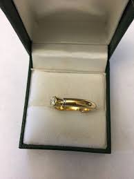 Vintage 18k Gold Diamond Engagement Ring | eBay