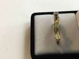 14 KT Yellow Gold Ladies' Solitaire Diamond Ring Weighs 3.3 ...