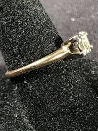 VINTAGE 14K GOLD 1/3 CARAT DIAMOND ENGAGEMENT RING Size 6 ...