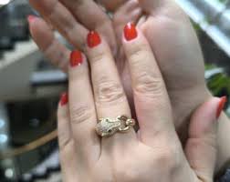 14K Solid Gold Panther Ring: Delicate Animal Jewelry - Etsy