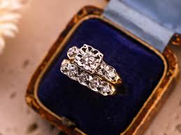 Vintage bridal set engagement ring and wedding band set 14k solid gold – Ruby Harper Fine Jewelry