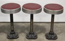 Sold at Auction: (6) Vintage Diner / Soda Fountain Metal Bar Stools
