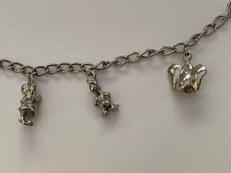Disney 5 Charm Bracelet Silver Chrome Tone Dumbo Donald ...