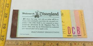 Disneyland park ticket book B (2)C (3)D 1970s coupon booklet ...
