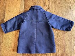 Vintage Y2K Baby Gap Jean Denim Pea Coat 12-18 Months Lined ...