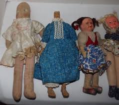 Group of 5) Assorted Vintage FABRIC BODY DOLLS | eBay