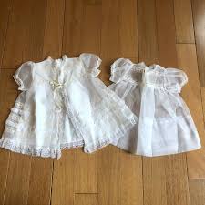 VINTAGE Baby Girl Christening Gown Dress Embroidered Baptism ...