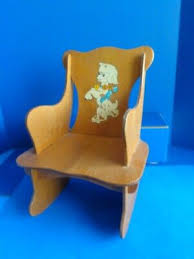 VINTAGE DOLL WOODEN ROCKING CHAIR- 1950s OR BEFORE | eBay