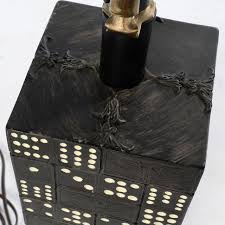 Vintage Domino Column Table Lamp | Chairish