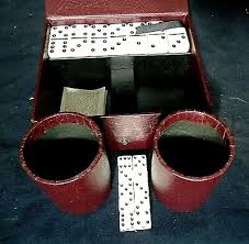 COGNAC SALIGNAC" DOMINO SET & 2 DICE SETS & CUPS - STORAGE CASE - NEW | eBay
