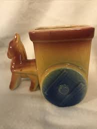 Vintage Cart and Horse Planter Lovely Muted Colors Excellent Used Condition | eBay