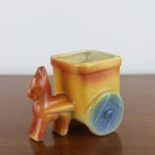 Vintage 1930s Donkey Cart Figurine Planter - Made in Japan - Etsy