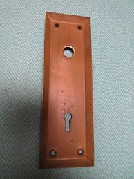 Vintage Brass Door Knob Skeleton Key Hole Back Plate | eBay