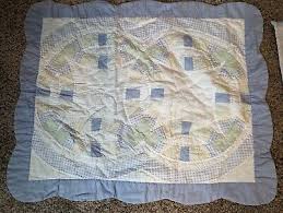 Quilted Pillow Sham - Blue Floral - Standard Country Cottage ...