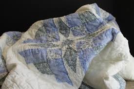 Vintage Lap Quilt or Baby Quilt Patch Work Blues and White ...