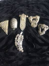 Vintage Lot of 5 Dress Clips and 1 Stole Clip | eBay