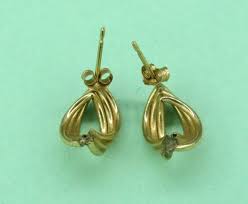 14 KARAT YELLOW GOLD STUD EARRINGS 1. 8 GRAMS | eBay