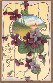 Vintage Easter Postcard Pretty Violets by a Rural Church Scene - No. 274 | eBay