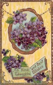 Gilded Old Gelatin Best Wished Postcard of Beautiful Violets-BB London Ser E.405 | eBay
