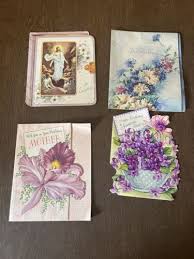 Vintage 1950s 1960s Lot of 4 Greeting Cards Birthday Easter ...