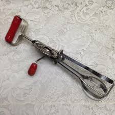 Vintage, Androck, Red Hand Held -Aluminum Egg Beater-Mixer 12.5in x 3in | eBay