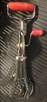 Vintage Taplin Mfg. Co Egg Beater Mixer With Red Wood Handle and Crank - Etsy
