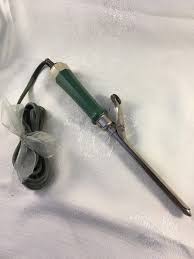 Vintage Electric Curling Iron W/green and Cream Wood Handle - 1940's - Etsy