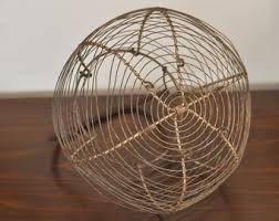 Vintage French Wire Egg Basket, Rustic Farmhouse Decor, Shabby Chic Egg Storage Basket - Etsy