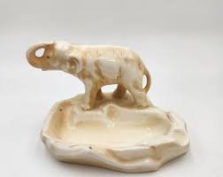 Vintage 1950's Made in Czechoslovakia Elephant Ashtray - 2 ...