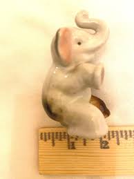 Vintage Elephant Baby Figurine With Trunk Raised up Made in ...