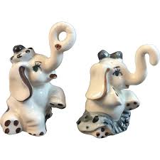 Boy and Girl Elephant Salt & Pepper Shakers Vintage Japan ...