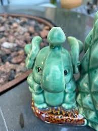 VINTAGE GLAZED ELEPHANT AND PINEAPPLE GREEN GLAZED VASE, circa 80s, China | eBay