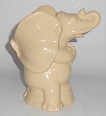Trenton Art Pottery Tepeco Yellow Circus Elephant Plant