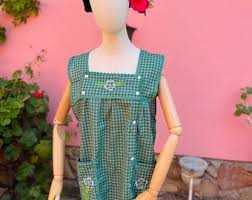 Delantal La Chacha Tradicional Bordado a Mano con Bolsillo Comida Fiesta Cena-Fiesta-Frida Kahlo Aniversario Mexicana Madre Abuelita Regalo - Etsy México