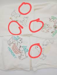 Vintage Hand-Embroidered Tea Towels with Days of the Week (Set 1) | eBay