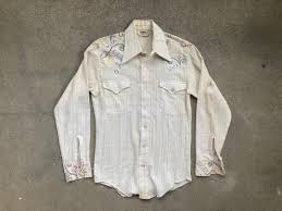 Vintage 1970s Montgomery Wards MADRAS Floral Print Button up WESTERN SHIRT Size Small Medium Hippie Mod Cowboy - Etsy