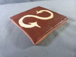 Medieval style tile stamped S like Snake 11x10.5 cm | eBay