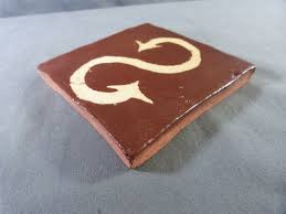 Medieval Style Tile Stamped S Like Snake 11x10.5 Cm - Etsy