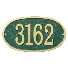 Whitehall Products Fast and Easy Oval House Number Plaque ...