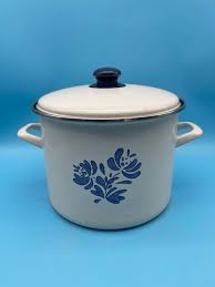 VINTAGE Pfaltzgraff Yorktowne Enamel Stock Pot with Lid 8 ...