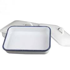 Lab Rectangle White Enamel Tray - Perfect for Medical Use