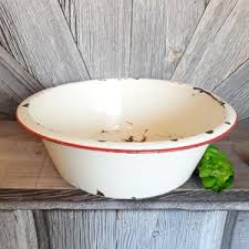 Vintage Enamel Bowl Large 16 in Large Bowl Enamelware Basin Herbs Succulent Vintage Distressed Planter Indoor Garden Farmhouse Storage Bath - Etsy