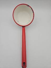 Vintage Red And White Enamelware Ladle Dipper Farmhouse ...
