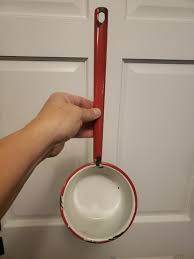 VINTAGE Red & White Enamelware ENAMEL WARE Dipper ...