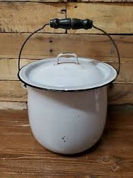 Original Vintage Large Black And White Metal Handled ...