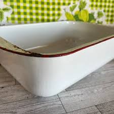 Vintage 1940s Large Enamelware Pan Graniteware Enamel Rustic Kitchen Farmhouse Decor - Etsy